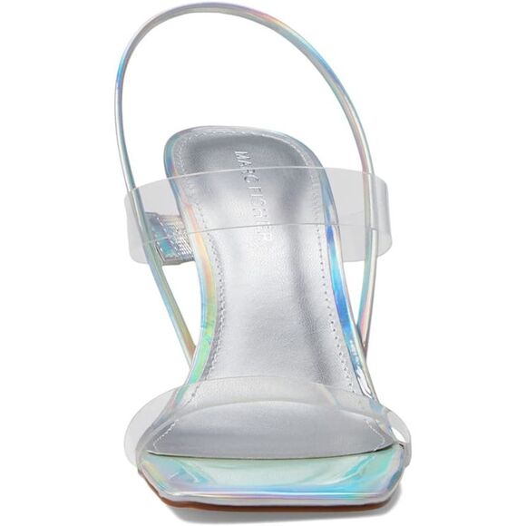 MARC FISHER Womens Silver Transparent Dekle Stiletto Slingback Sandal 6.5 M - Picture 3 of 4